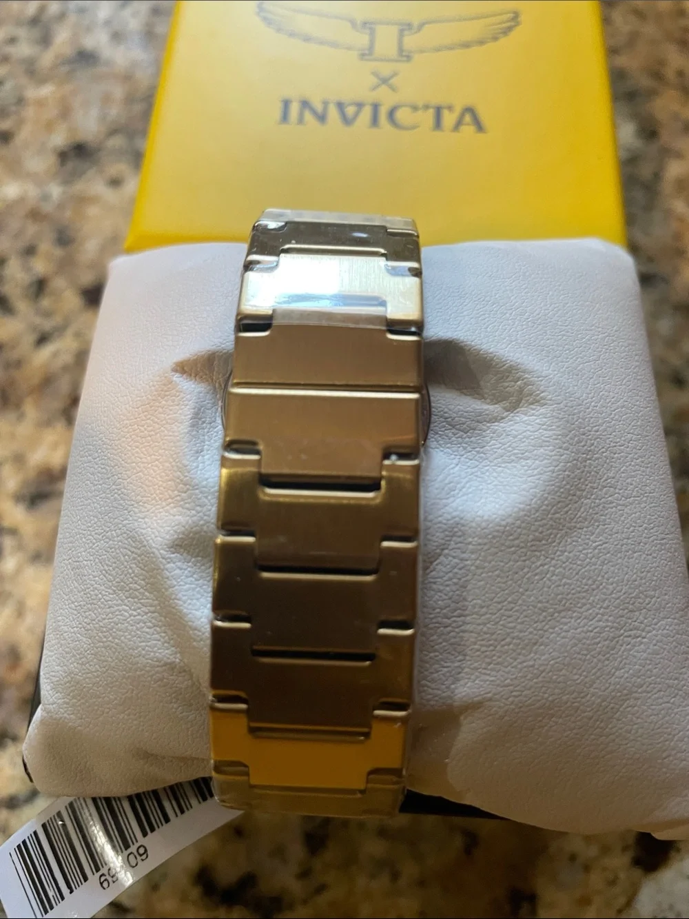 Invicta Celestial Gold-Tone Men's Bracelet Watch with Textured Silver Dial
